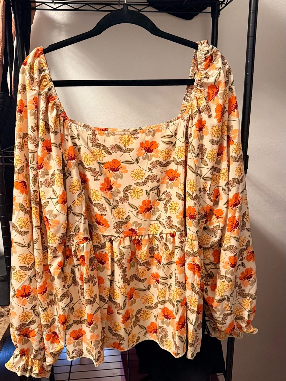 Floral babydoll top